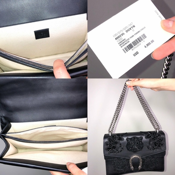 GUCCI DIONYSUS  LIMITED EDITION BEYONCE BLACK LEAT - Picture 2 of 7